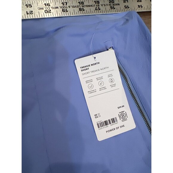 ATHLETA Trekkie North Short New size 20 Swallowtail Blue - Picture 5 of 8